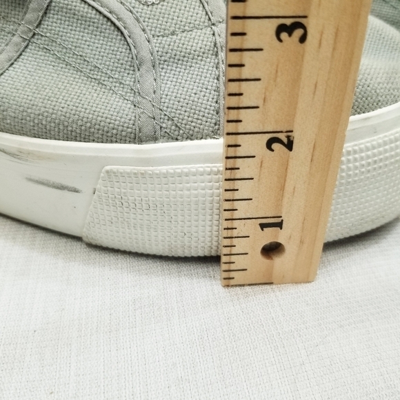 Superga Womens Platform Shoes Gray Low Top Canvas Sneaker‎ Skater Hipster 41.5 - Picture 15 of 15